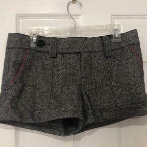 NWT.Bebe Alisse Cuffed ShortColor Black White . Size 8.